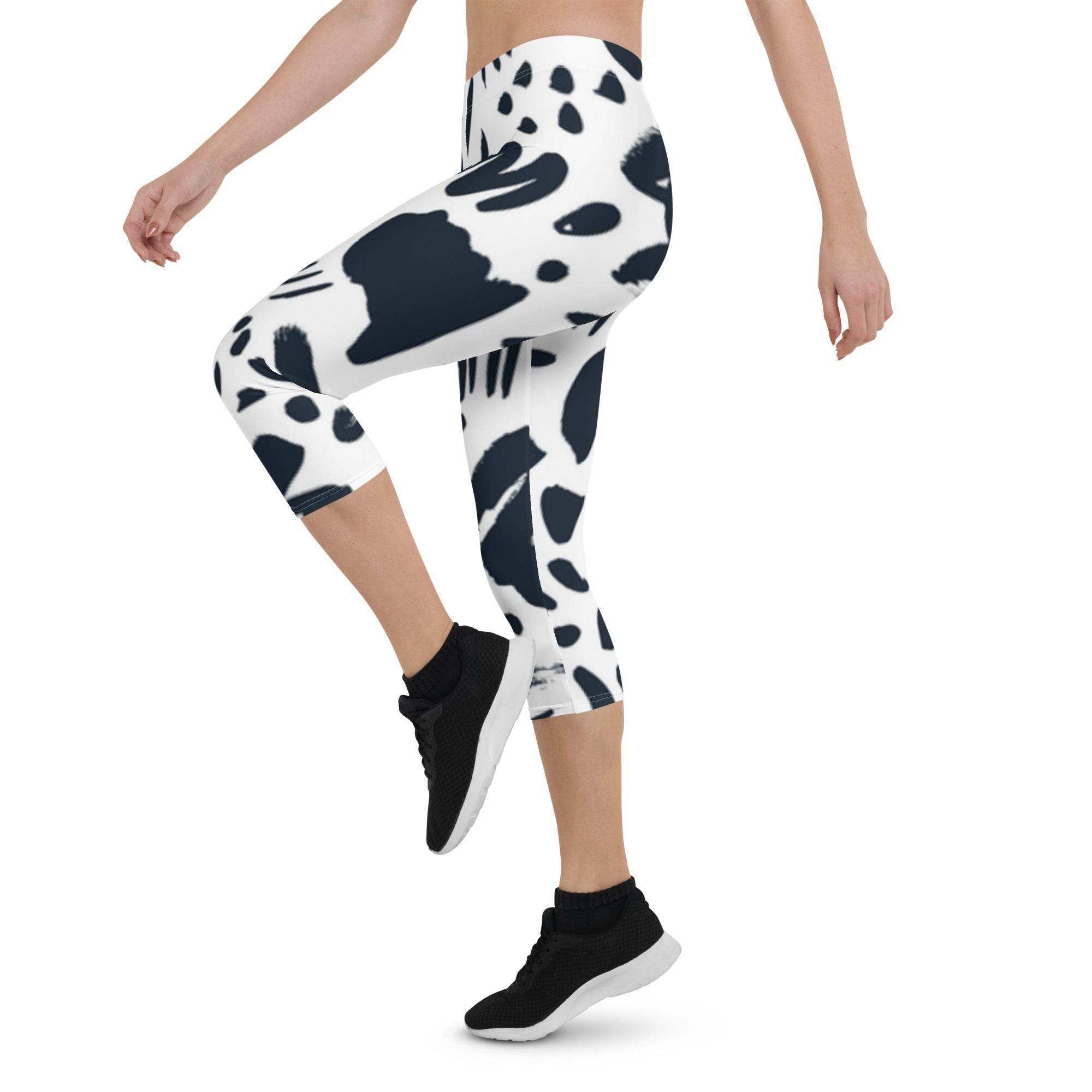 Capri Activewear Leggings - Weiß/Schwarz - Stay Covered