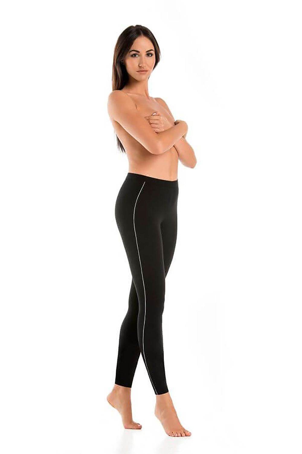 Athletico SlimFit Leggings – Baumwoll-Leggings mit Kontrastnähten - Stay Covered
