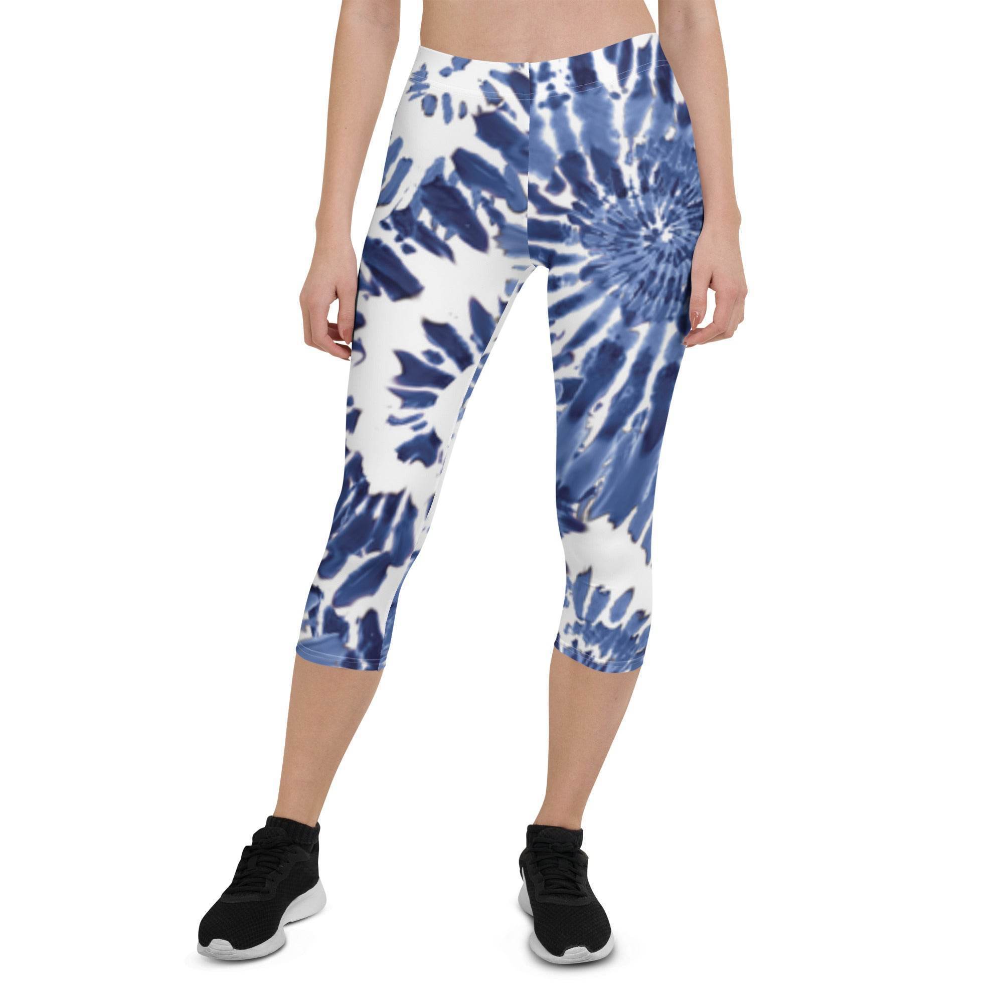 Nachhaltige Mode aus Europa: Deine Capri Activewear Leggings in Blau - Stay Covered