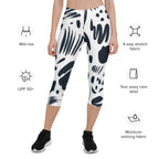 Capri Activewear Leggings - Weiß/Schwarz - Stay Covered