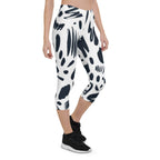 Capri Activewear Leggings - Weiß/Schwarz - Stay Covered