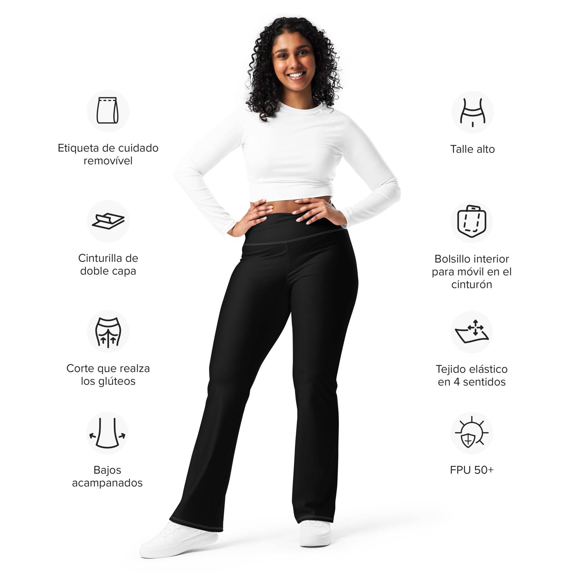 Leggings mit Schlag - Schwarz - Stay Covered
