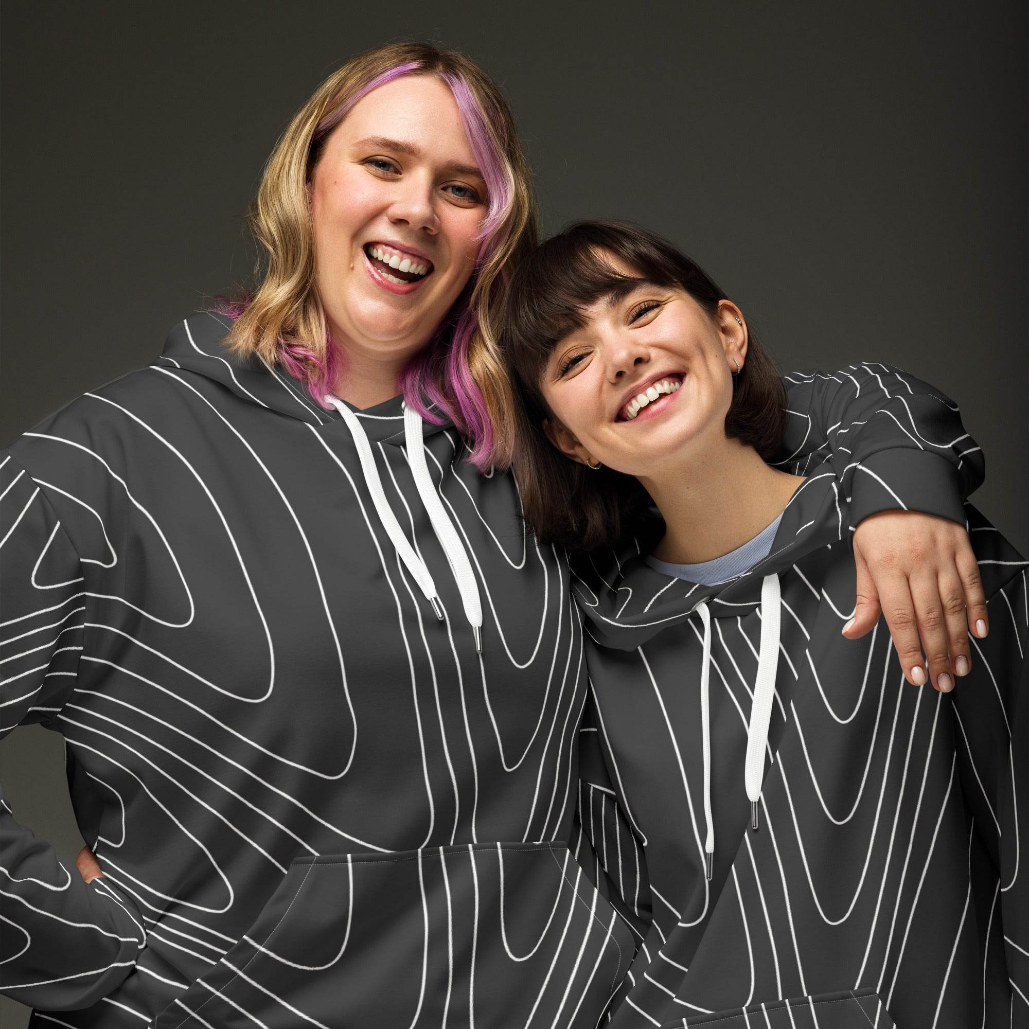 Unisex Hoodie Dynamic Currents - Grau - Stay Covered
