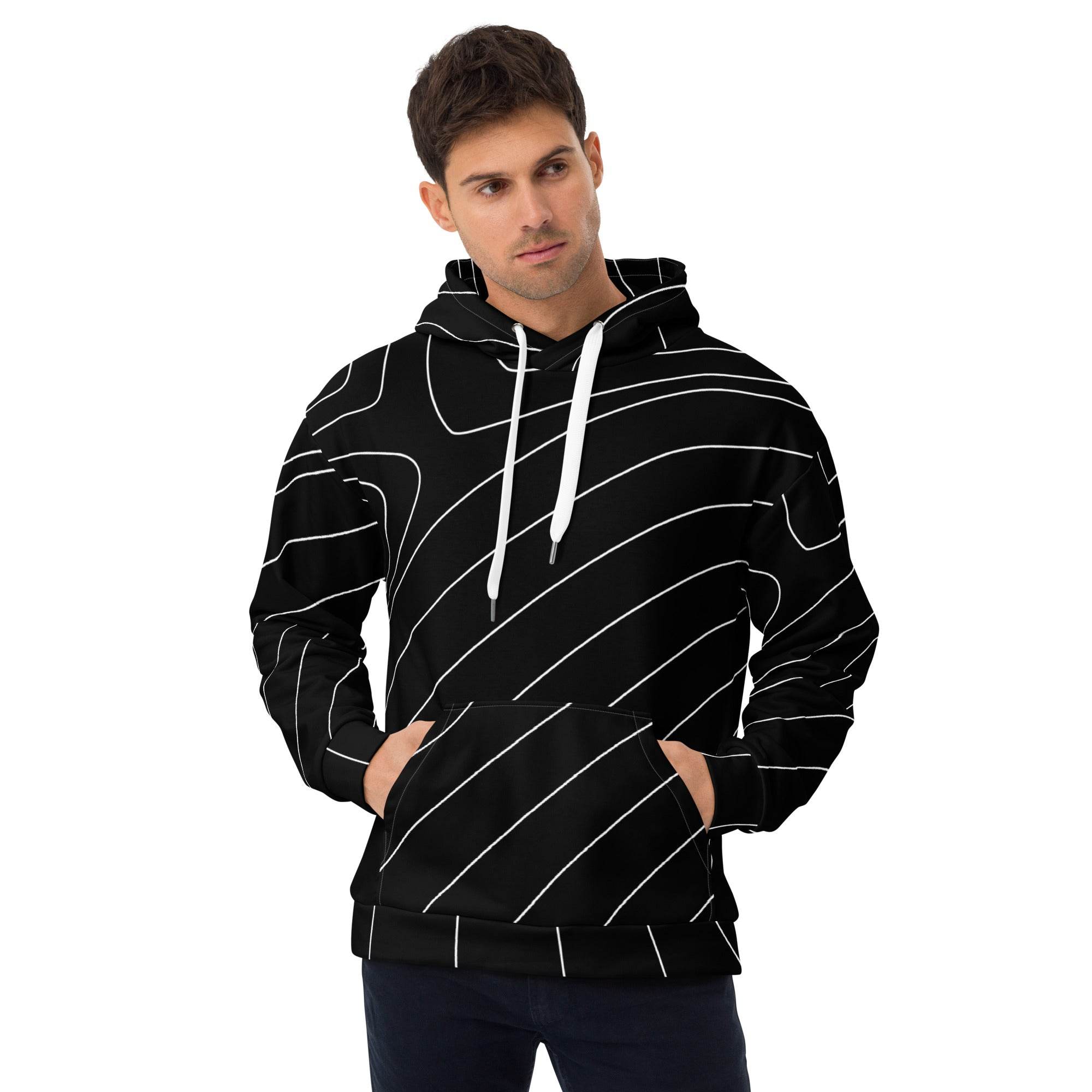 Unisex Hoodie Dynamic Currents - Schwarz - Stay Covered
