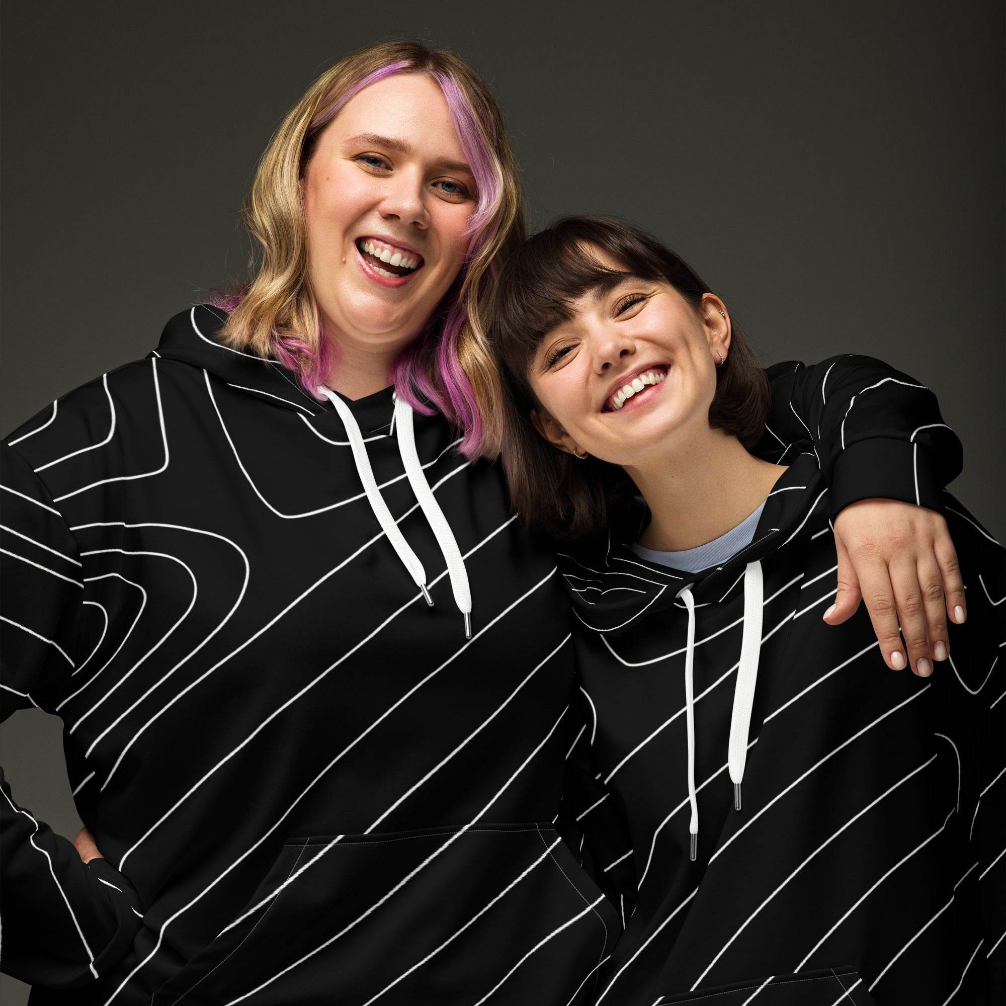 Unisex Hoodie Dynamic Currents - Schwarz - Stay Covered