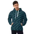 Unisex Hoodie Dynamic Currents - Stahlblau - Stay Covered