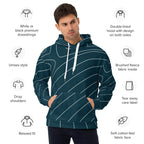 Unisex Hoodie Dynamic Currents - Stahlblau - Stay Covered
