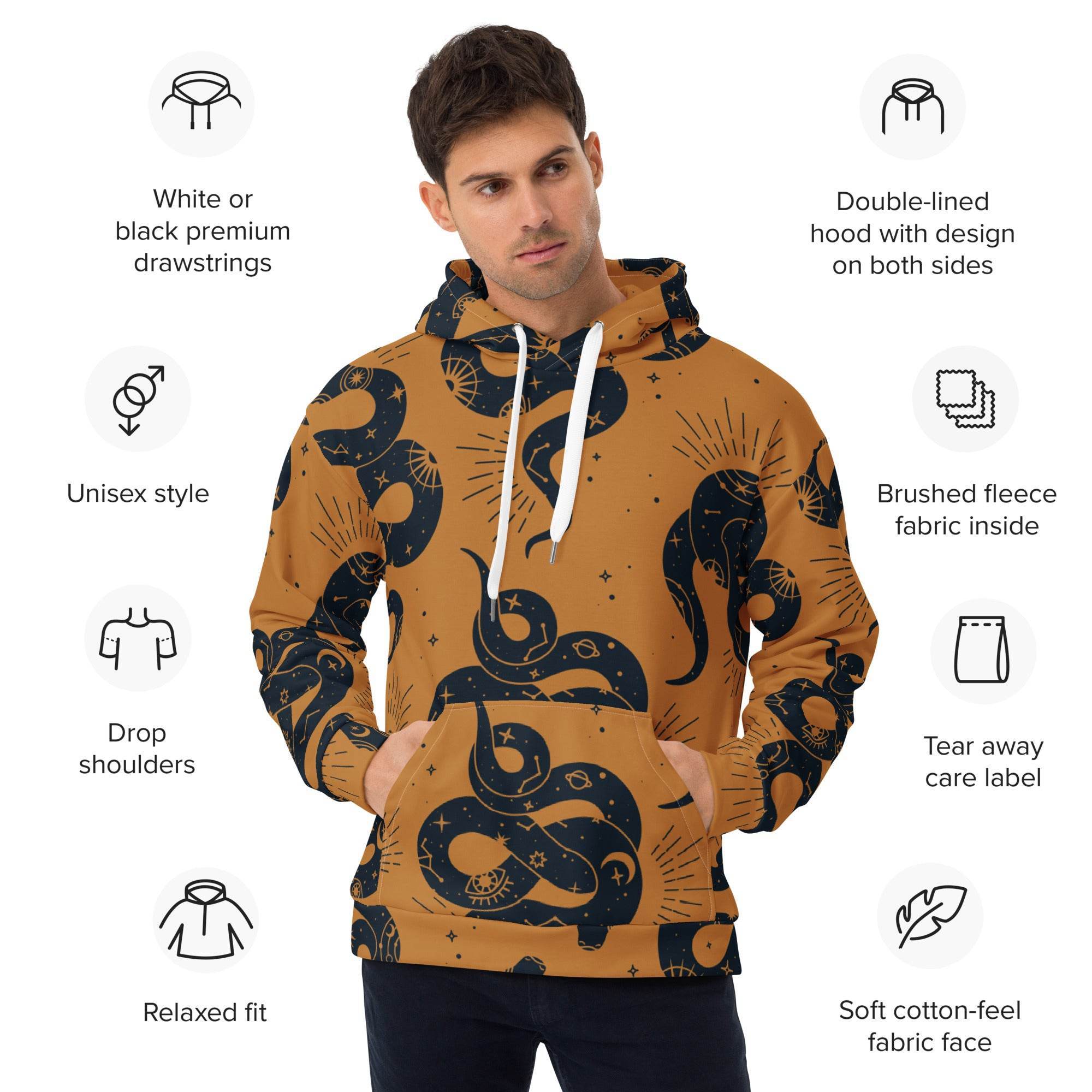 Unisex Animal Hoodie - Snake - Stay Covered