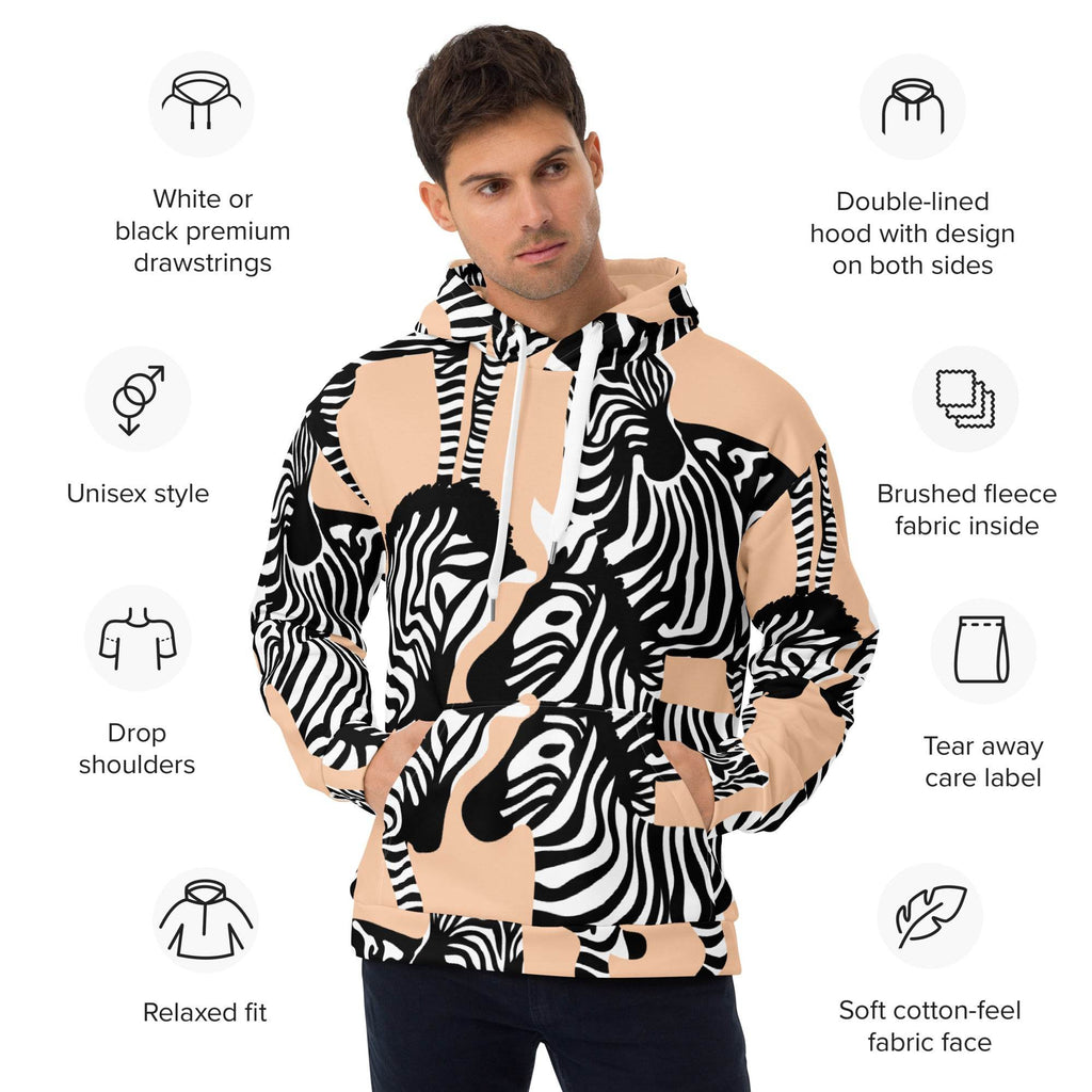 Unisex Animal Hoodie - Zebra - Stay Covered