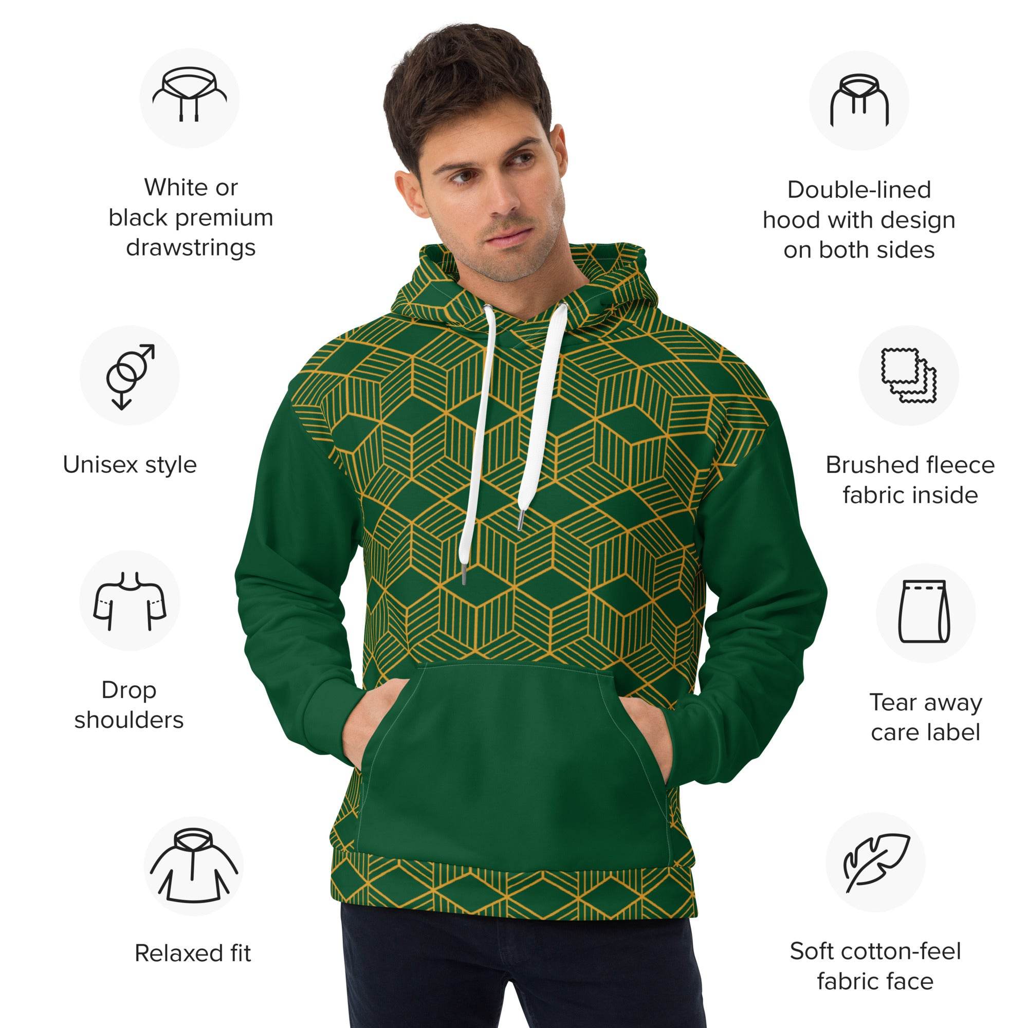 Unisex Hoodie - Eklipse Grün - Stay Covered