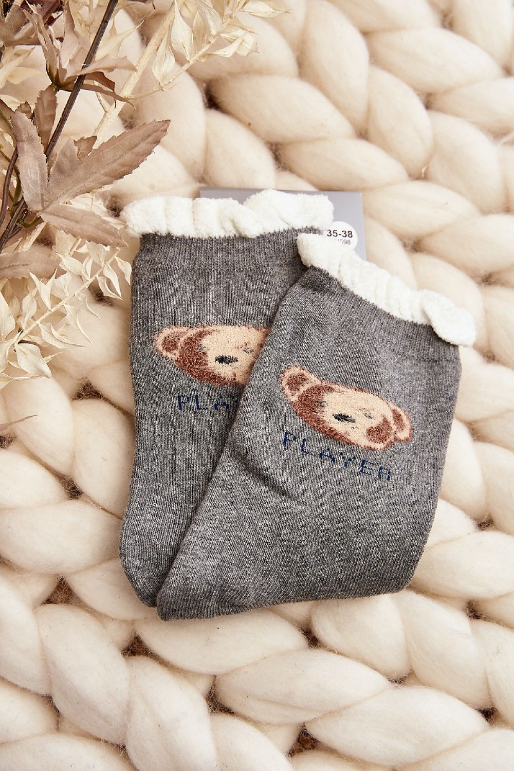 Warme Damensocken mit Teddybär – Kuschelige Wintersocken bei staycovered.de