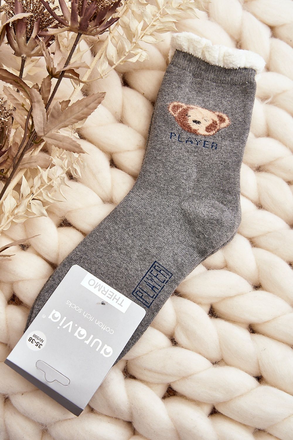 Warme Damensocken mit Teddybär – Kuschelige Wintersocken bei staycovered.de