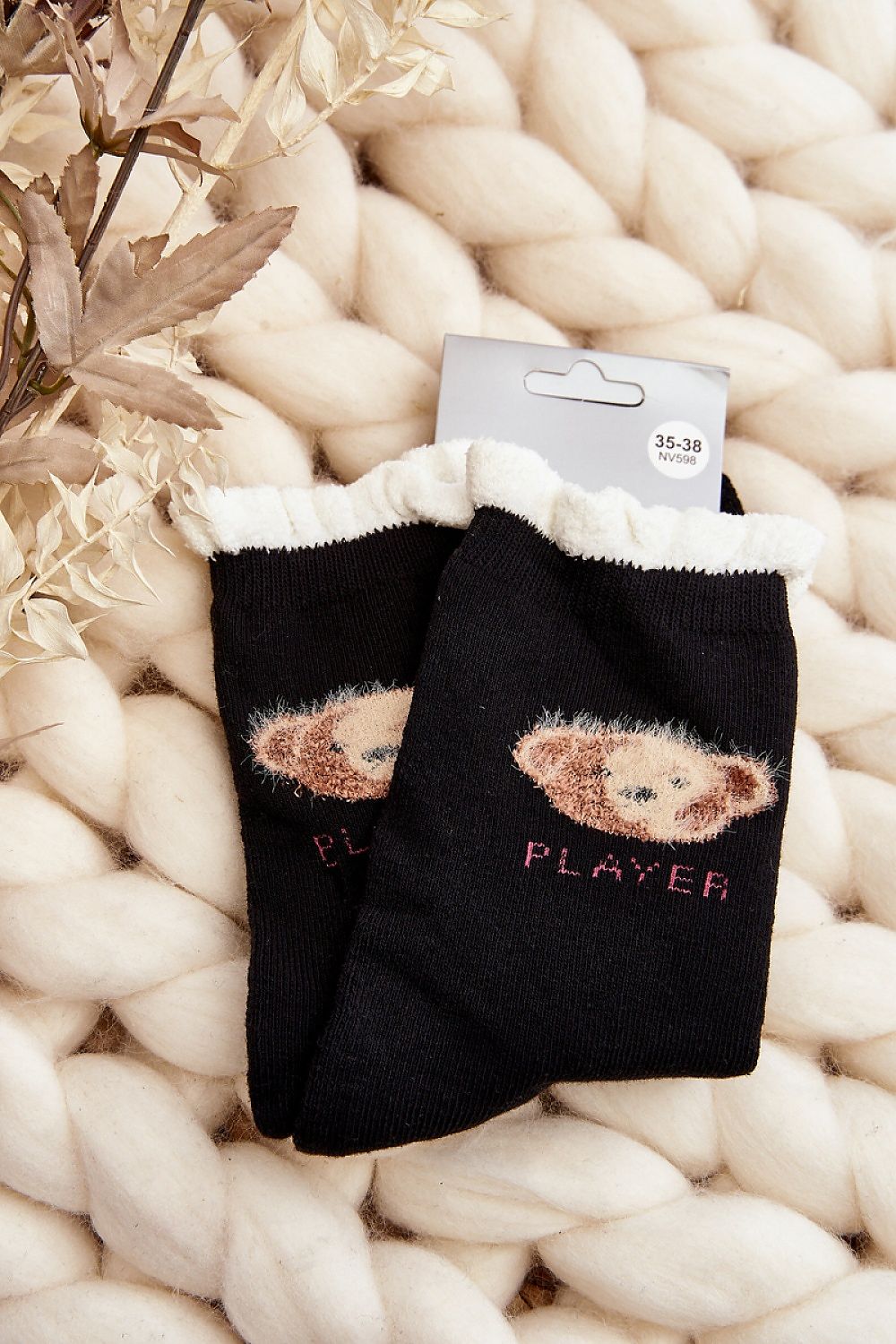 Warme Damensocken mit Teddybär – Kuschelige Wintersocken bei staycovered.de