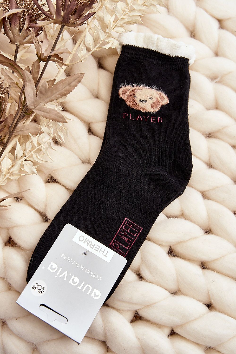 Warme Damensocken mit Teddybär – Kuschelige Wintersocken bei staycovered.de
