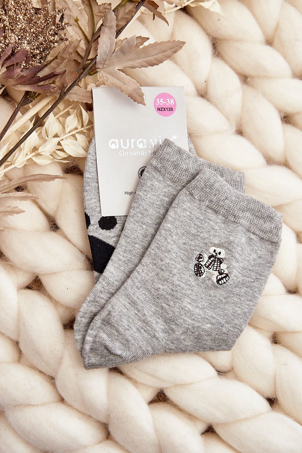 Damen Kuschelsocken mit Teddybär & Herzen – Warme Wintersocken | staycovered.de
