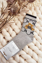 Damen Baumwollsocken mit Teddy-Motiv – Bequem & Niedlich - Stay Covered