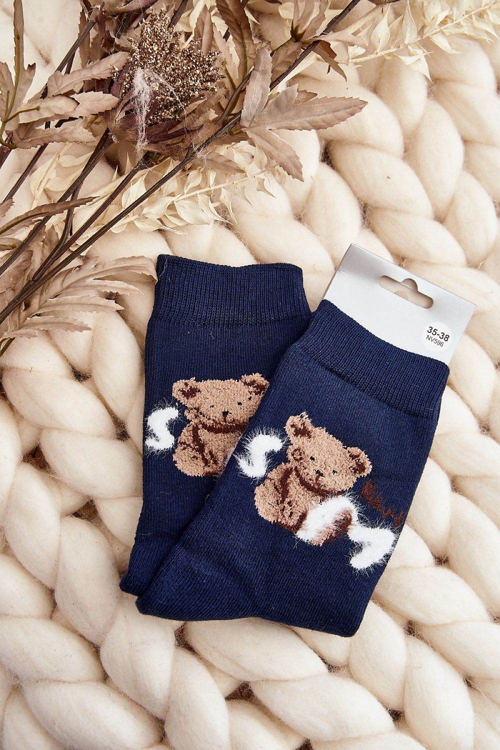 Warme Damensocken mit Teddy – Flauschige Winter-Socken mit Motiv - Stay Covered