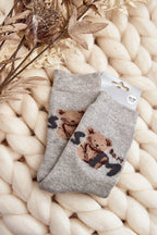 Warme Damensocken mit Teddy – Flauschige Winter-Socken mit Motiv - Stay Covered