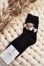 Warme Damensocken mit Teddy – Flauschige Winter-Socken mit Motiv - Stay Covered