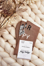 Kuschelsocken Damen mit Teddybär – Warme Weihnachtssocken aus Baumwolle - Stay Covered