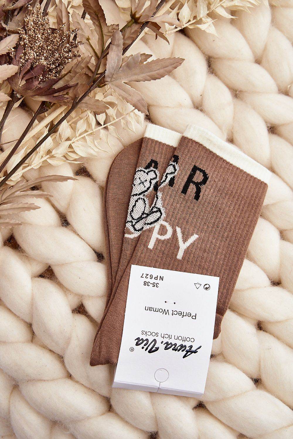 Kuschelsocken Damen mit Teddybär – Warme Weihnachtssocken aus Baumwolle - Stay Covered