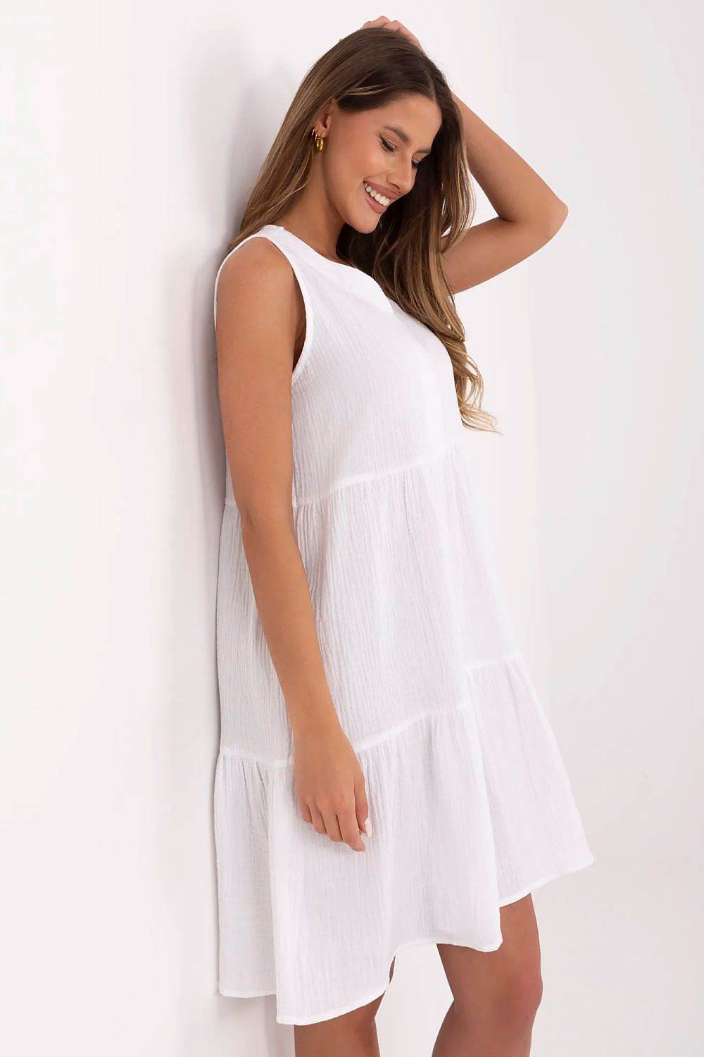 SummerEase – Feminines Baumwollkleid mit Rüschensaum - Stay Covered
