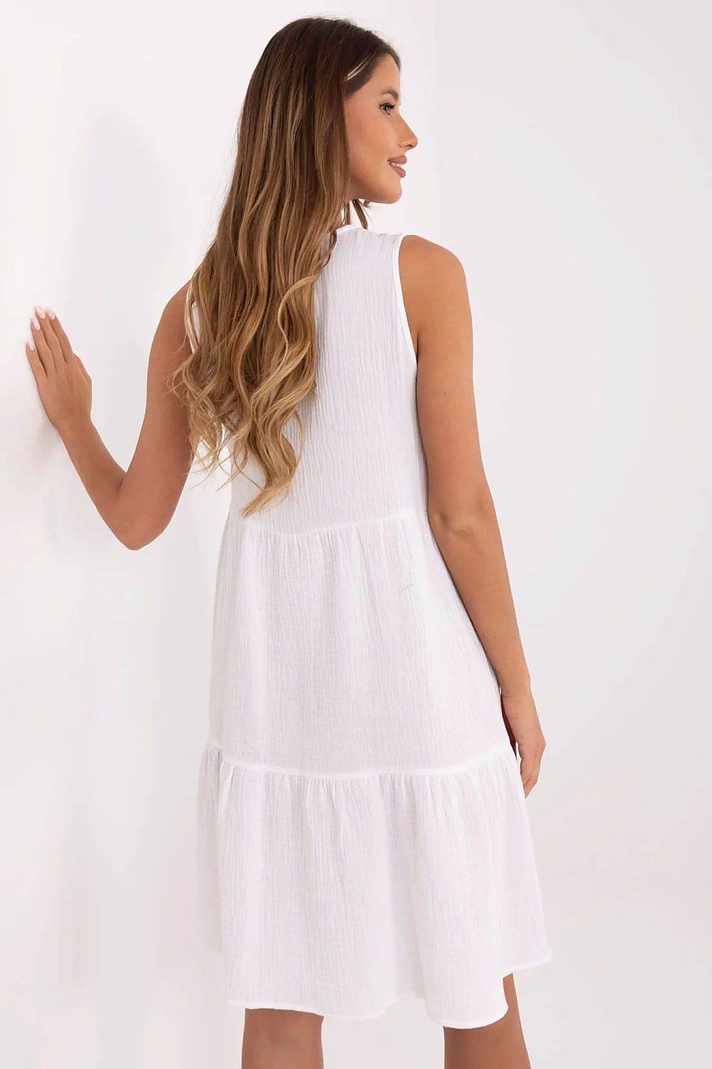 SummerEase – Feminines Baumwollkleid mit Rüschensaum - Stay Covered
