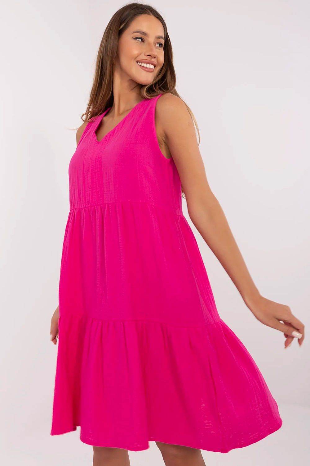 SummerEase – Feminines Baumwollkleid mit Rüschensaum - Stay Covered