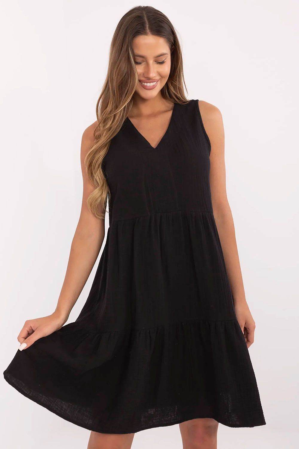 SummerEase – Feminines Baumwollkleid mit Rüschensaum - Stay Covered