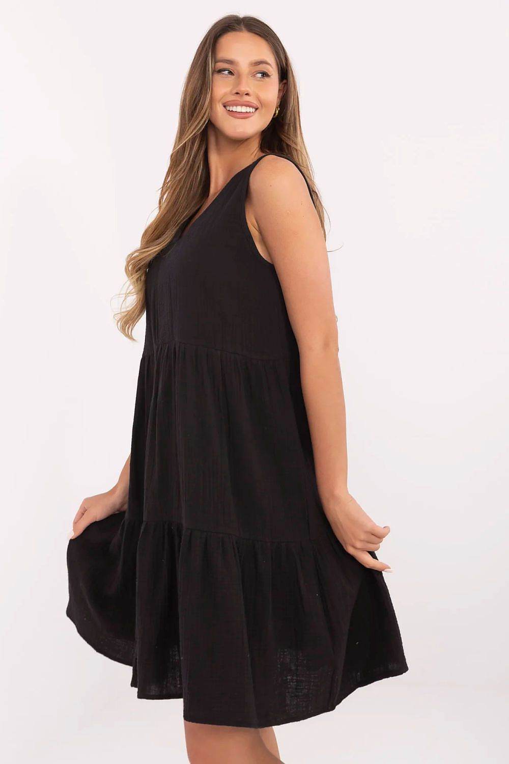 SummerEase – Feminines Baumwollkleid mit Rüschensaum - Stay Covered