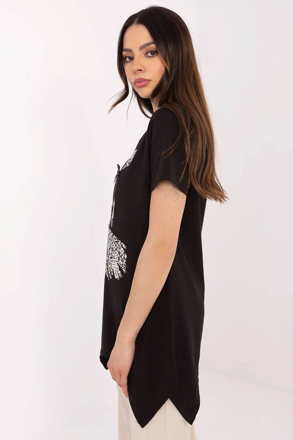 Casual Damenbluse schwarz - Stay Covered