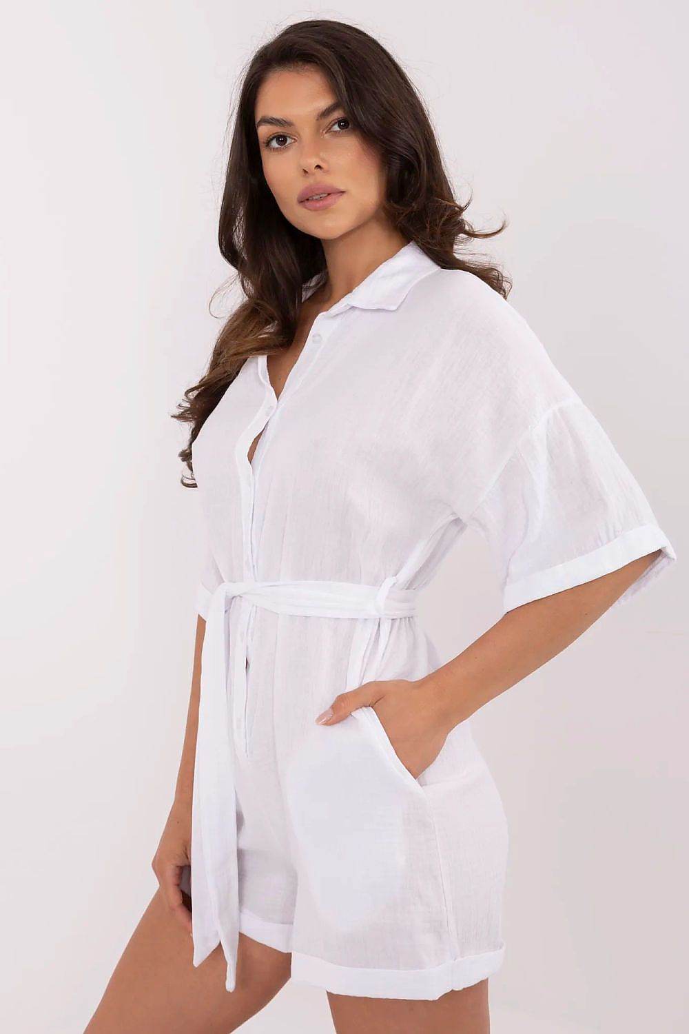 Musselin-Kombi mit Kleid-Optik weiß - Stay Covered