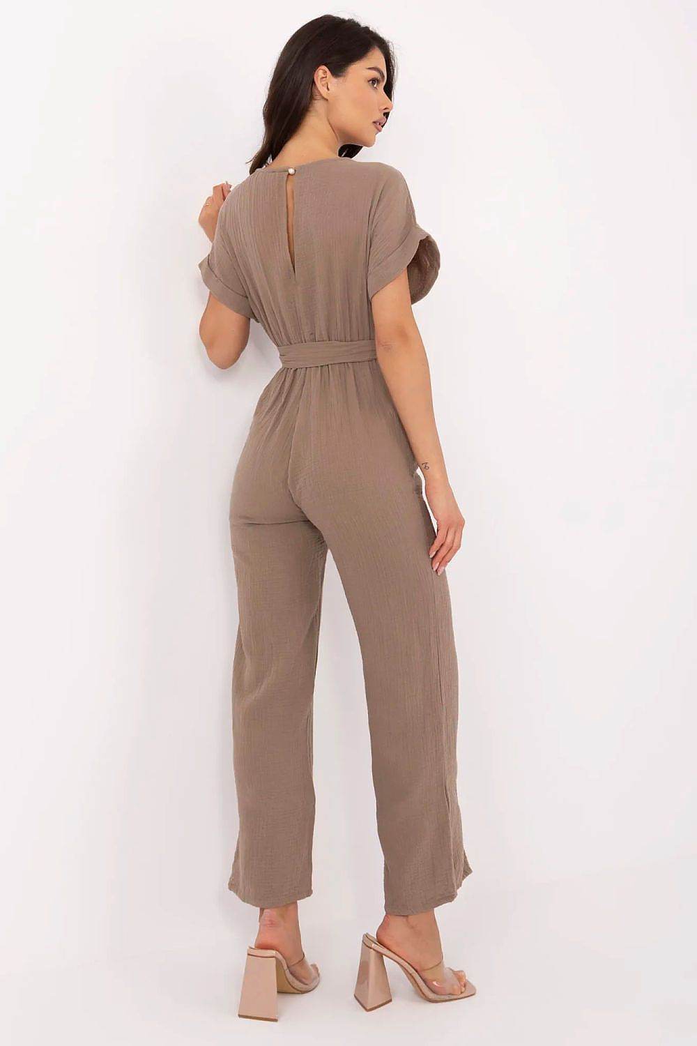 Damen-Overall aus Baumwolle -Braun - Stay Covered