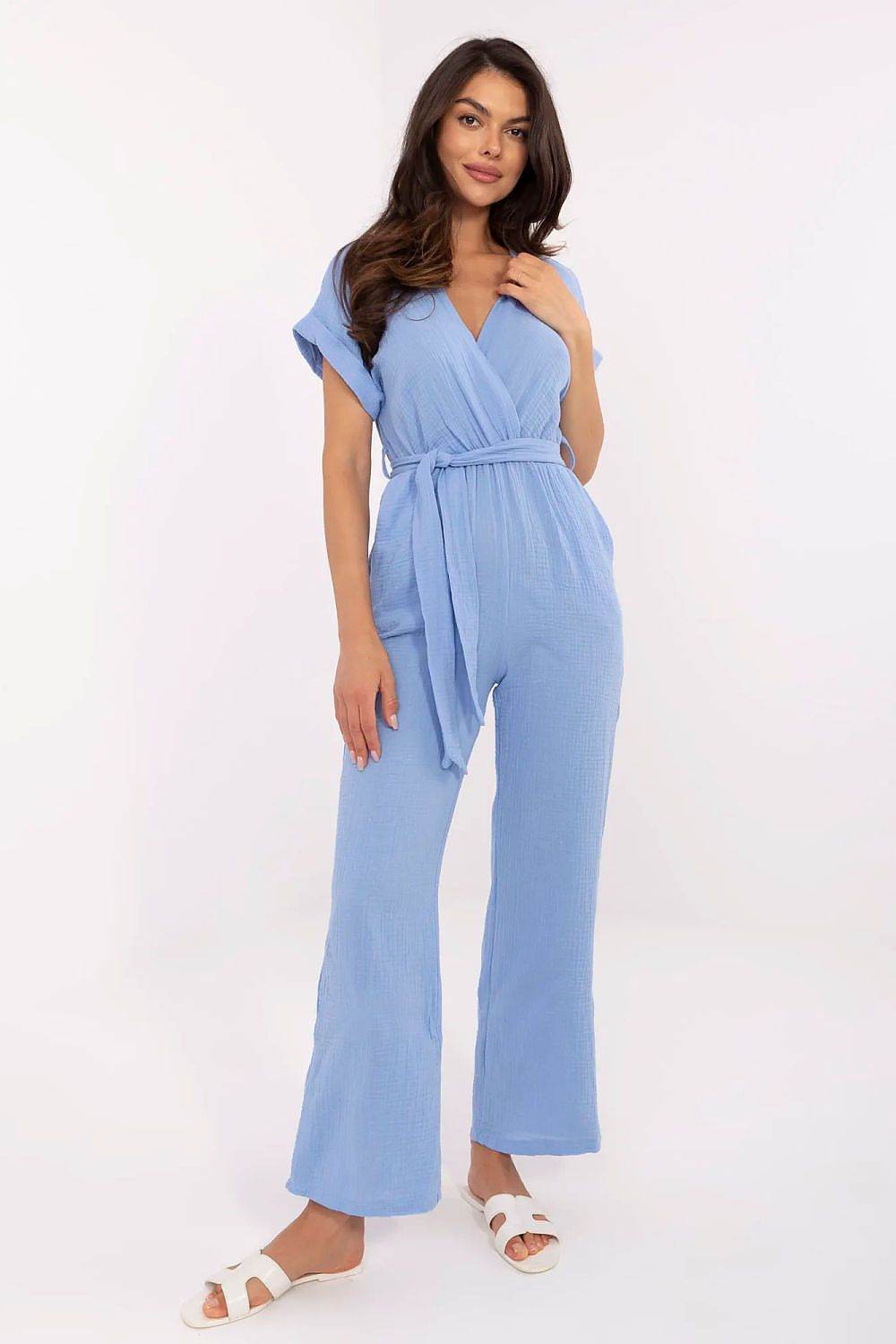 Damen-Overall aus Baumwolle - Blau - Stay Covered