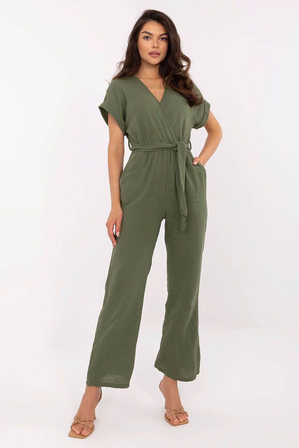 Damen-Overall aus Baumwolle - Grün - Stay Covered