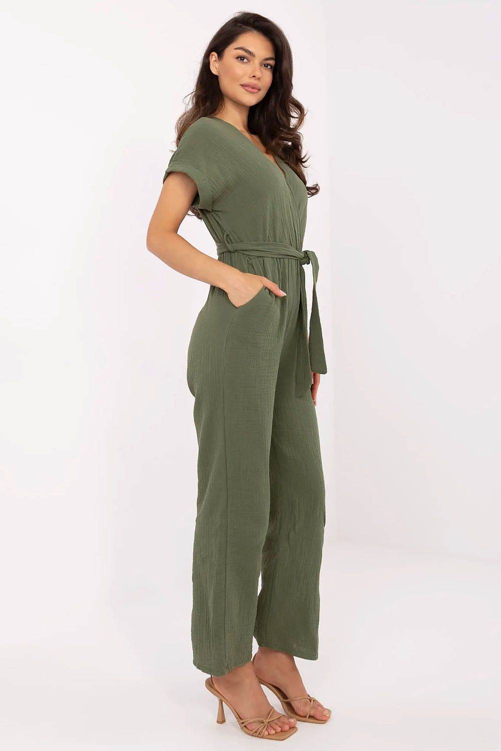 Damen-Overall aus Baumwolle - Grün - Stay Covered