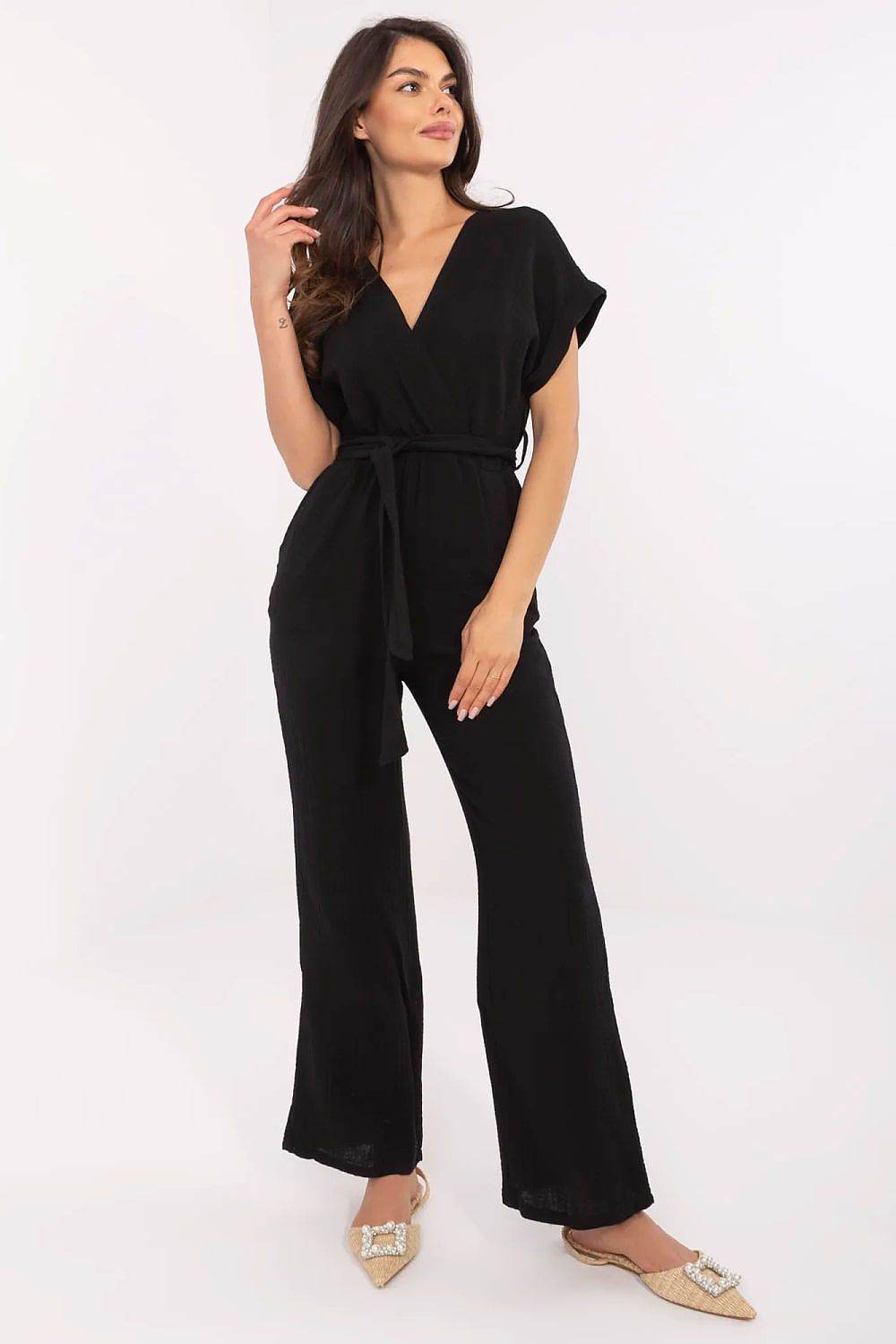 Damen-Overall aus Baumwolle - Schwarz - Stay Covered