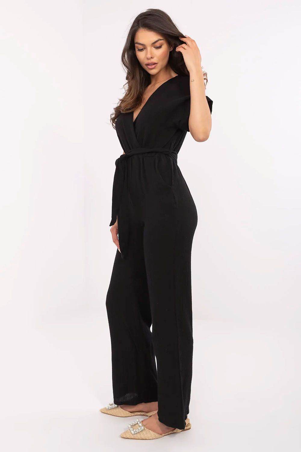 Damen-Overall aus Baumwolle - Schwarz - Stay Covered