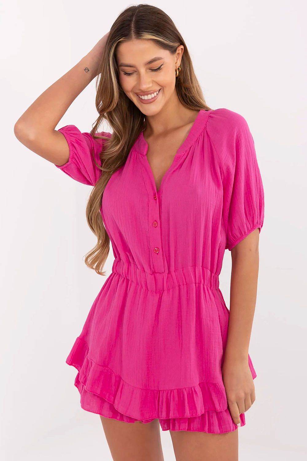 Damen Musselin-Overall - Rosa - Stay Covered