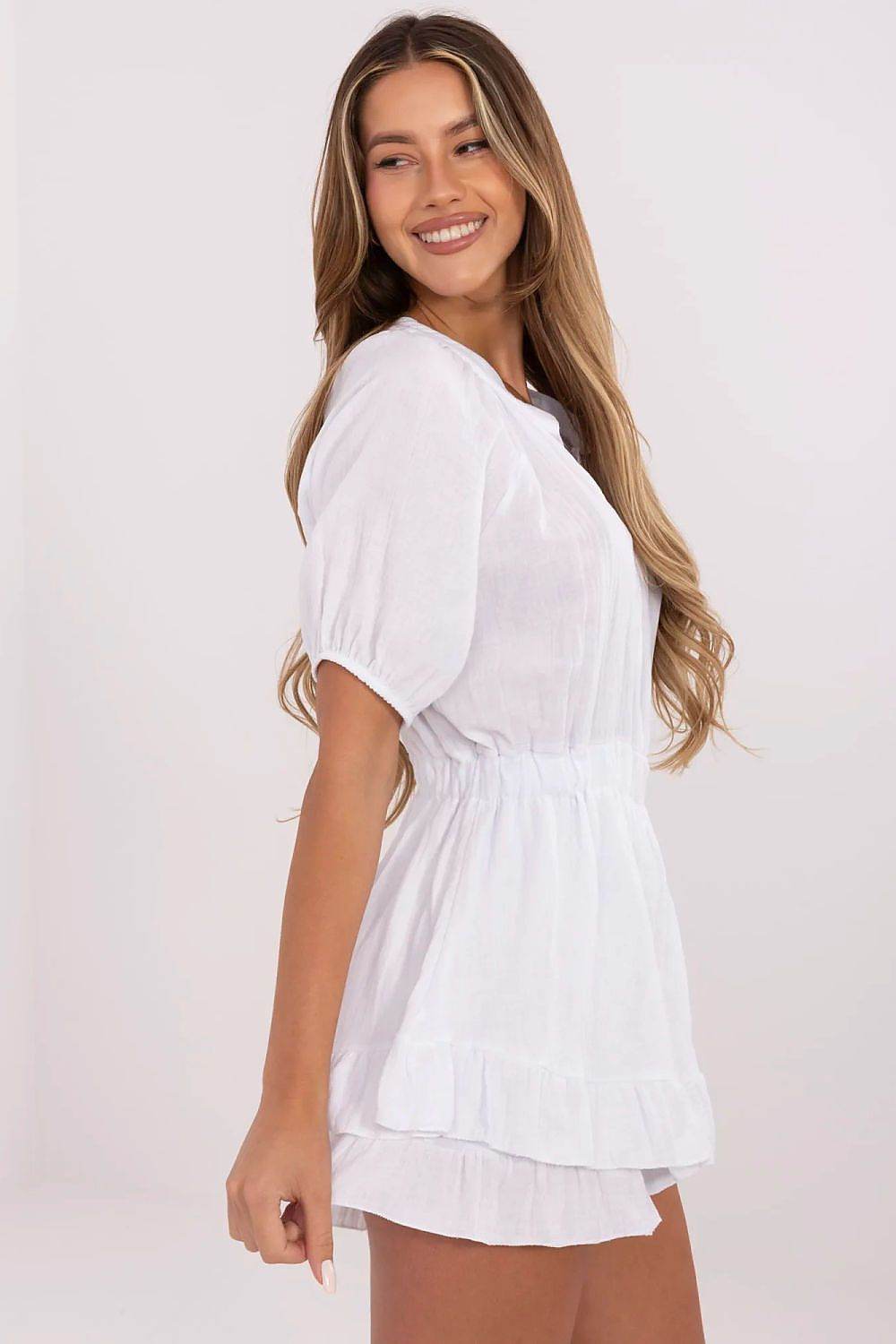 Damen Musselin-Overall - Weiß - Stay Covered