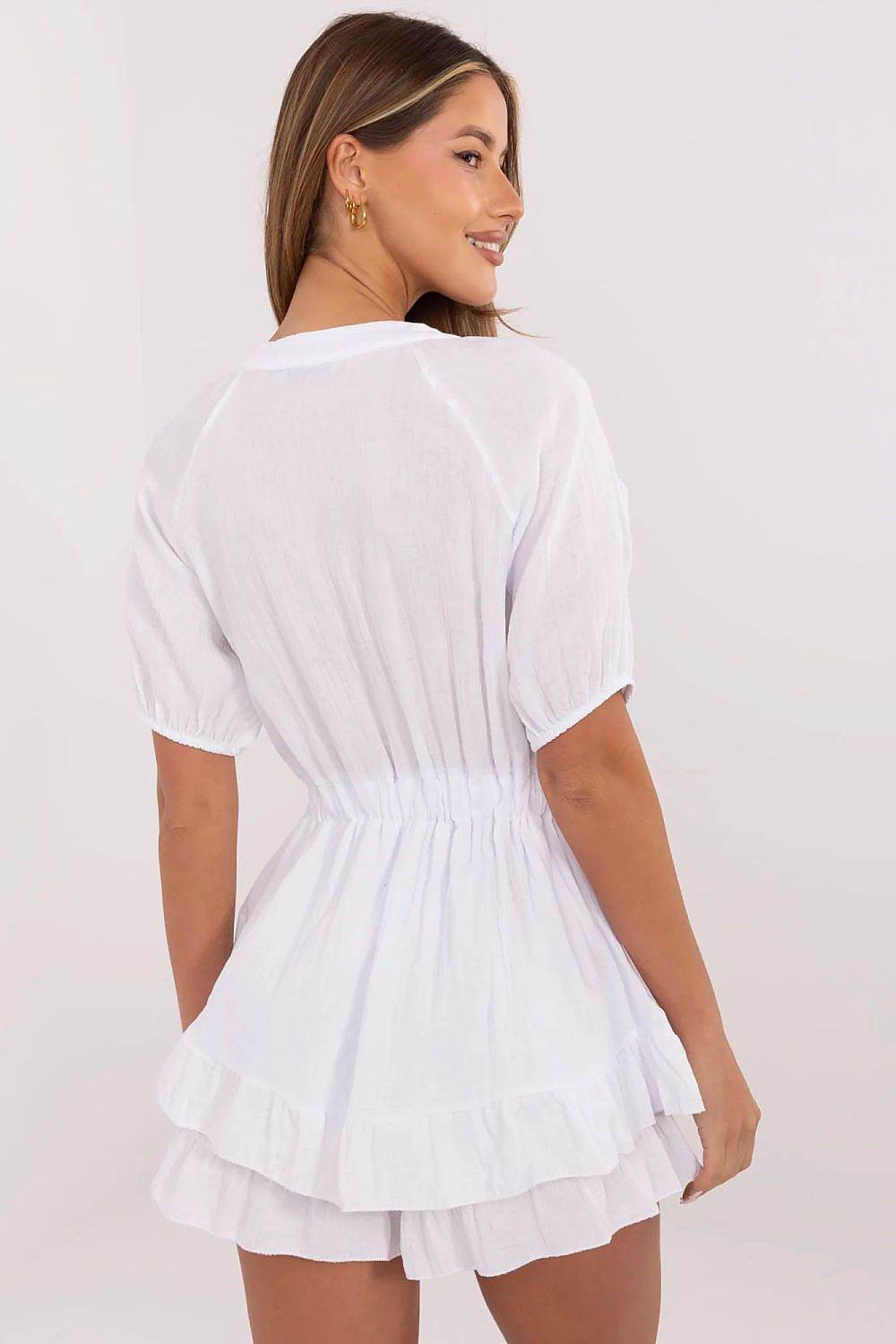 Damen Musselin-Overall - Weiß - Stay Covered