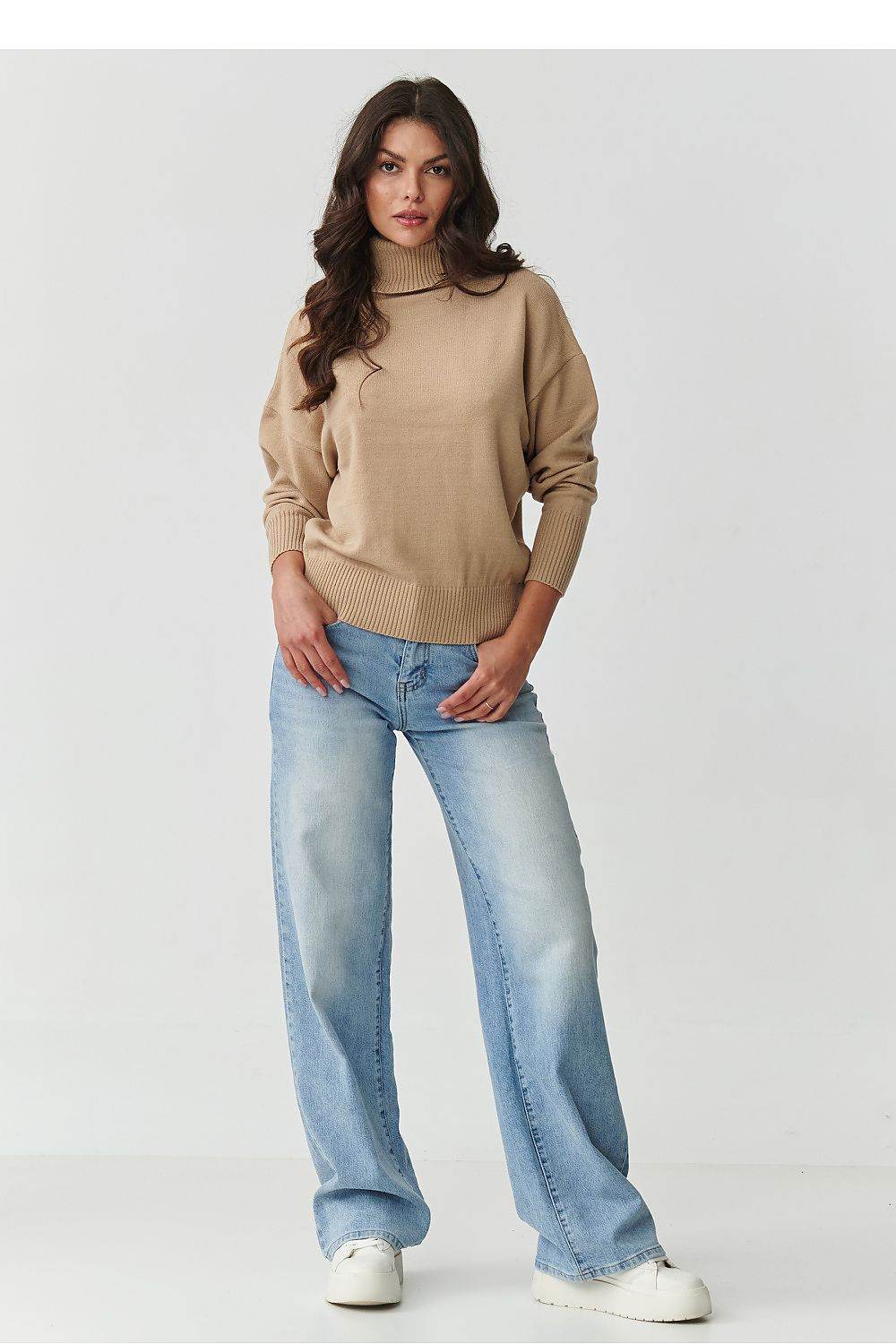 Rollkragenpullover Model 217392 Makadamia - Stay Covered