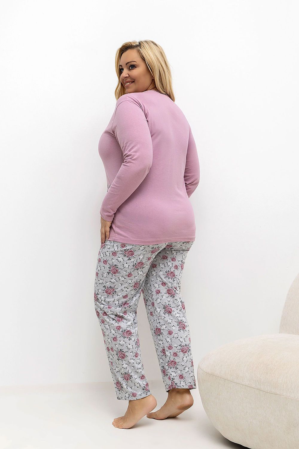  Übergrößen-Pyjama model 221188 Forever Pink 