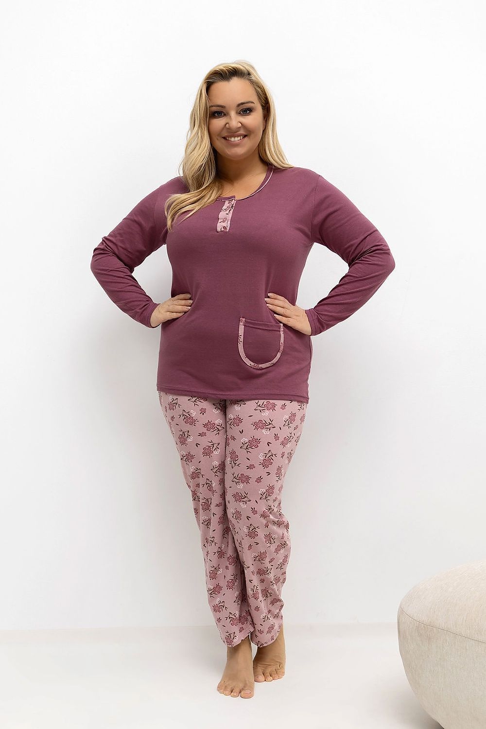 Übergrößen-Pyjama model 221191 Forever Pink 