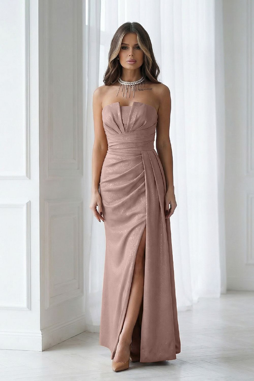  Langes Kleid model 224635 Bicotone 