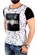 Herren-T-Shirt mit Kurzarm und Print-Design - Stay Covered