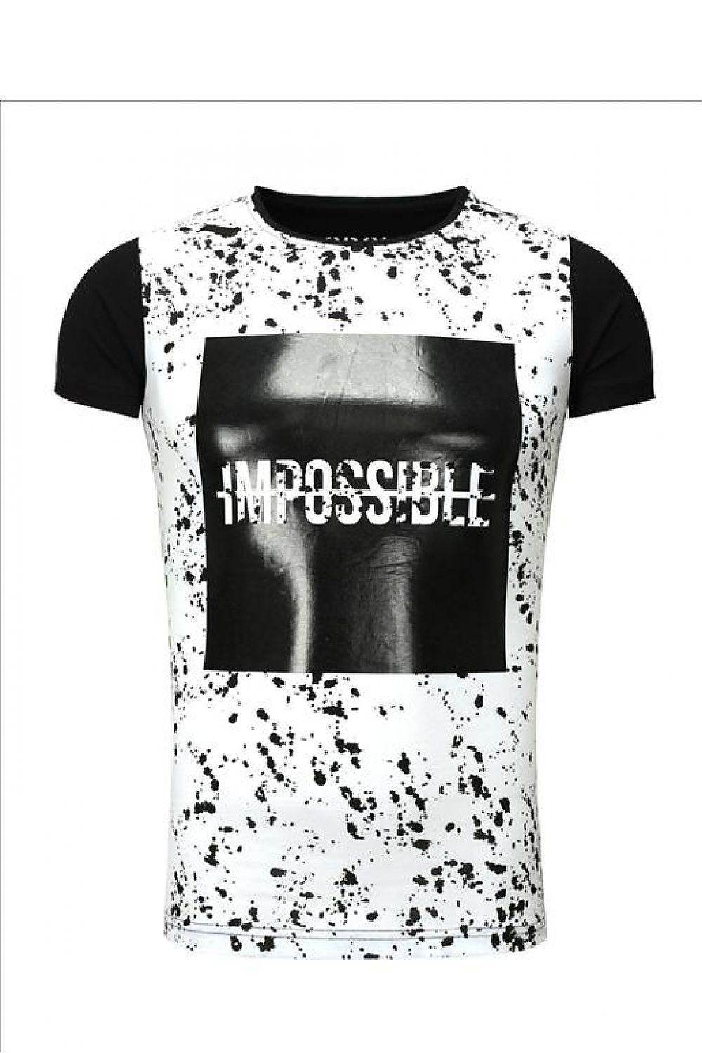 Herren-T-Shirt mit Kurzarm und Print-Design - Stay Covered