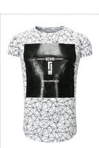 Weißes Herren-T-Shirt mit Spinnennetz-Muster - Stay Covered