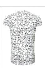 Weißes Herren-T-Shirt mit Spinnennetz-Muster - Stay Covered