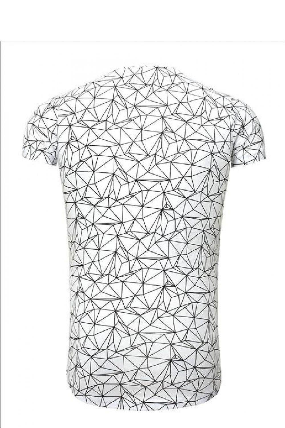 Weißes Herren-T-Shirt mit Spinnennetz-Muster - Stay Covered